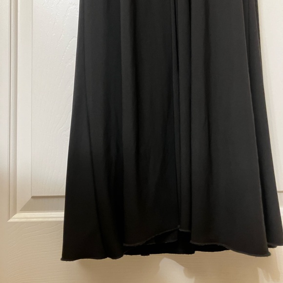 Let’s Fashion Women’s MED Gown Black Sleek Halter Style Silky Flowing Maxi - Picture 7 of 10